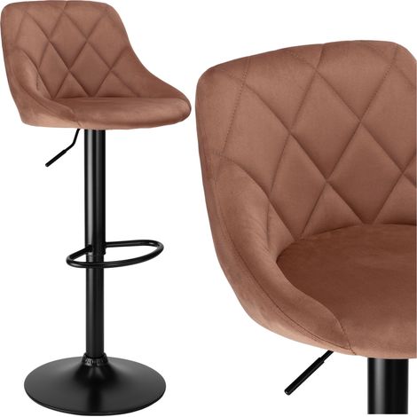 Taburete de bar Cydro Black Mokka Velvet (1/5)