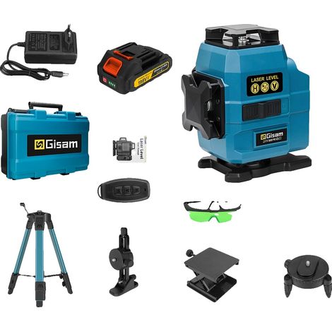 Niveau laser, 16 lignes, télécommande sans fil, 1 Batterie (1/2)