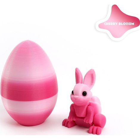 Rabbit - 3D Printed Articulated Figurine - Easter Decoration - Desktop Ornament - For Kids - 1 Piece (1/3)