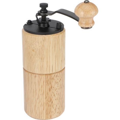 Moulin à café manuel en bois, moulin à grains portable, accessoire de cuisine pour la fabrication du café, couleur claire (1/5)