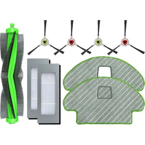 Kit d'entretien 9 pièces compatible iRobot Roomba Combo 113, alternative 4719025, avec filtres HEPA, brosses latérales, tampons de nettoyage et brosse principale (1/5)