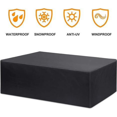 Housse de protection imperméable pour mobilier de jardin, table de jardin et salon de jardin. Housse respirante pour sièges, tables et ensembles de mobilier de jardin - 315 x 160 x 74 cm (1/5)