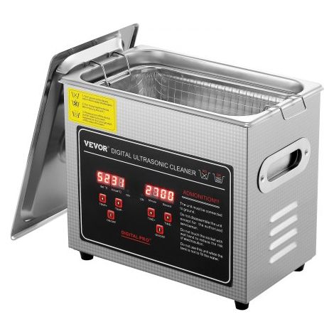 Ultraschallreiniger Ultraschall Edelstahl-Reinigungsgerät 150 W, 3 L Ultraschallreinigungsgerät mit Digitaler Anzeige 0-30 Min, Reinigung Ultraschall für Schmuck, Brillen, Uhren usw. (1/5)