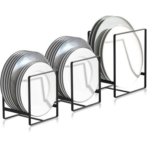 3 Pièces Range Couvercle Casserole, Égouttoirs en Métal Multifonctions, pour Armoires de Cuisine, Plaques de Rangement, Vaisselle et Couvercles de Casseroles (1/5)