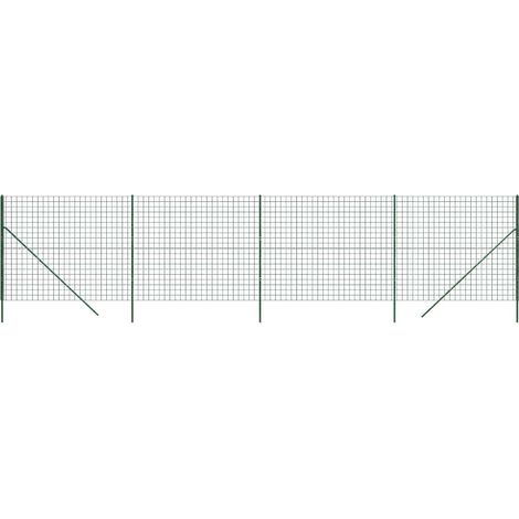 Maison Exclusive - Maschendrahtzaun Grün 2x10 m Verzinkter Stahl (1/5)