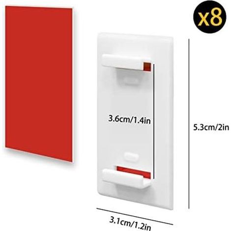8 supports adhésifs courts pour store double Klemmfix, sans perçage pour fenêtres PVC, installation simple et rapide (1/4)