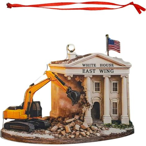 Ornement De Décoration - Maison En Acrylique 2D - Thème Patriotique États-Unis - Pour Arbre De Noël - 1 Pièce (1/5)