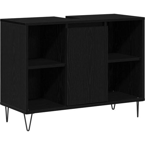 Maison Exclusive - Mobile da Bagno Nero 80 x 33 x 60 cm Legno multistrato