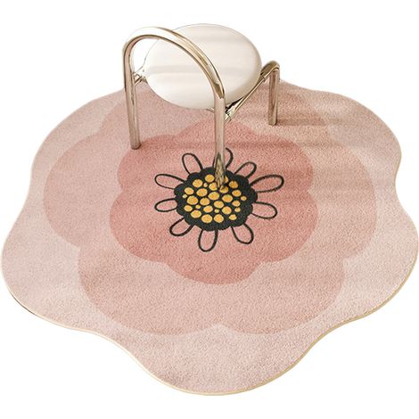Tapis De Salle De Bain - Non Glissant - En Imitation Cachemire - Motif Fleur - 40 X 60 Cm - 1 Pièce (1/5)