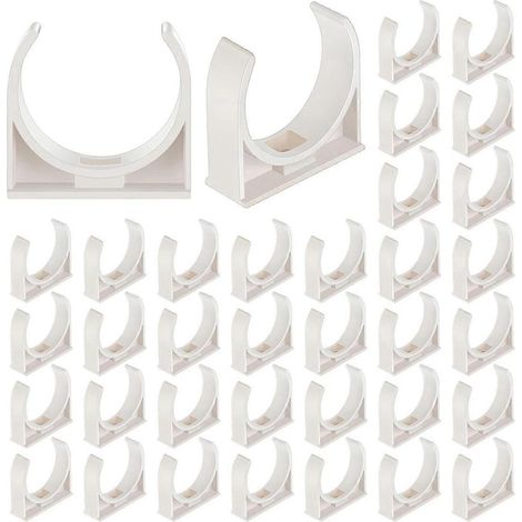 Packung mit 50 U-förmigen Schlauchschellen für 5 cm (2 Zoll) PVC-Rohre zur Befestigung von PEX-Rohren (1/5)