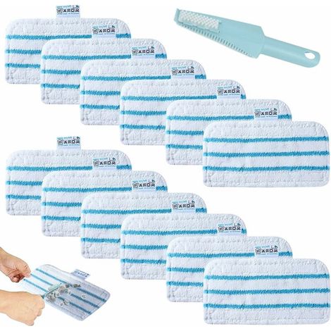 12 Pièces Lingette Patin Balai Vapeur pour Black et Decker Steam Mop, Serpillere Microfibre Balais Vapeur Compatible pour Black and Decker FSM1616 FSM1630 FSMH13e10 FSMH13e5 FSM1615 FSMP20 FSM1620 (1/5)