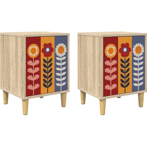 Maison Exclusive - Armadio da Notte ESSEN 2 pz Rovere Sonoma 36 x 33 x 50 cm (1/5)