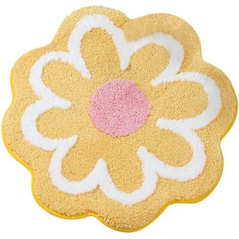 Tapis de bain à motif floral 40 x 40 cm Doux, antidérapant et absorbant, lavable en microfibre pour salle de bain, cuisine, toilettes, chambre d'enfant et animaux domestiques. (1/5)