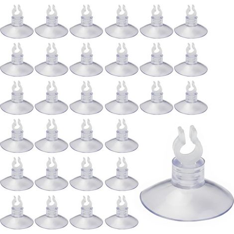 Lot de 50 Ventouses pour Aquarium - Clips Transparents pour Tuyau d'air et CO2 de 5mm - Support de Fixation Durable (1/5)