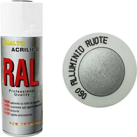 Bomboletta Spray Alluminio per Ruote Ml 400 Rapida Essiccazione Grigio Metalizza