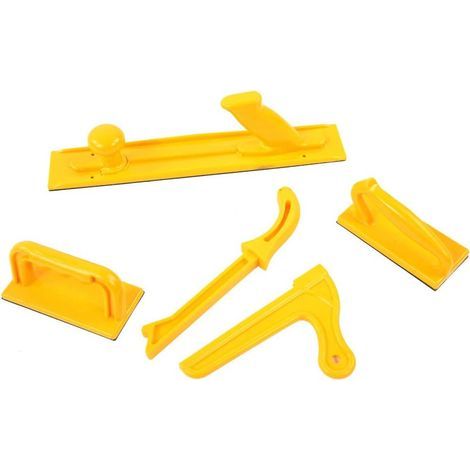 Bloc Poussoir, Bloc Poussoir de Sécurité 5 Pièces et Paquet de Bâton Outils de Table de Toupie à Bois pour Une Utilisation sur Les Tables de Toupie, Les Dégauchisseuses, Les Façonneuses (1/5)