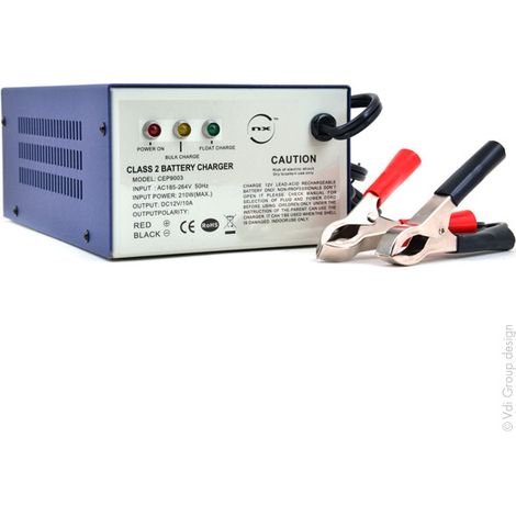 NX - Chargeur plomb NX 12V/10A 100-240V - pinces crocodiles (Intelligent) (1/4)