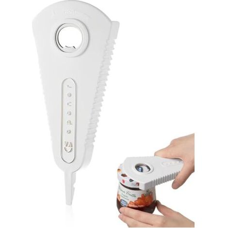 1 Pièce Ouvre Bocal Manuel, Ouvre Bouteille Sans Effort, Multifonctionnel 2 en 1 Ouvre Bouteille, Ouvre Bocaux pour Les Personnes Âgées, Les Enfants, Les Personnes Souffrant D'Arthrite (1/5)