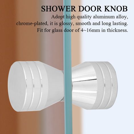 Poignée de porte de douche en verre en alliage d'aluminium chromé n° 2 (1/5)