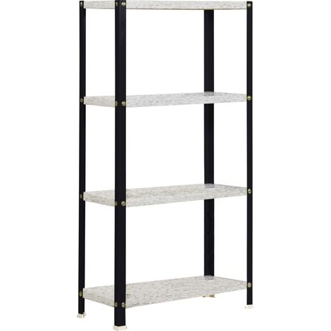 SimonRack Scaffale da Ufficio/Libreria, 1600x800x300 mm, 4 Ripiani, 100 kg per Ripiano, Metallo Stile Industriale, Antracite/Zincato – Simon Home