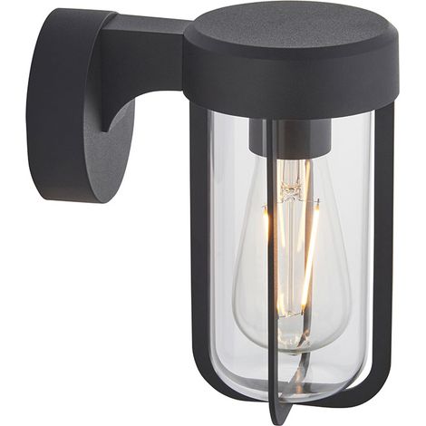 Merano Benevento Applique d'extérieur finition noire mate et verre transparent IP44