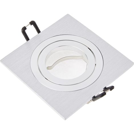 Wonderlamp Classic w-e000103 Pack di faretti quadrati con portalampada gu10, Grigio, 9 x 2.5 cm, 5 pezzi, alluminio (1/4)