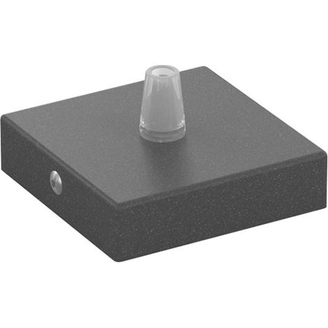 Rosone Quadrato Metallo Antracite 1 Foro 8X8Cm