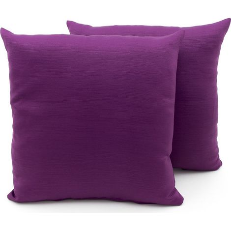 Coppia Cuscini Arredo Imbottiti Tessuto Ottoman In Tinta Unita Colore Viola 38, misura60x60coloreViola 38 (1/4)