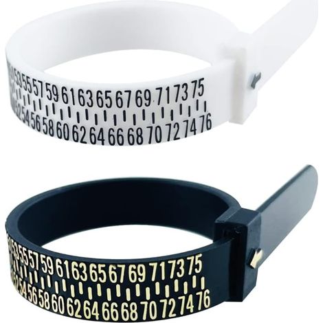 2 pièces anneau ruban à mesurer anneau taille anneau couteau anneau taille couteau anneau ruban à mesurer règle pour déterminer la taille de l'anneau (1/5)