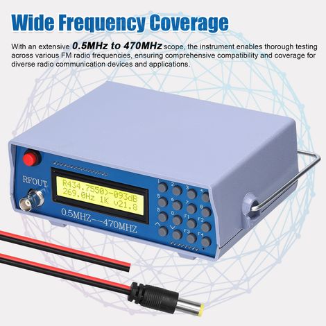 Générateur de source de signal radiofréquence 0,5 M-470 M Testeur d'instrument de débogage pratique pour interphone de modulation Modulateur de tonalité 800 Hz intégré (1/5)