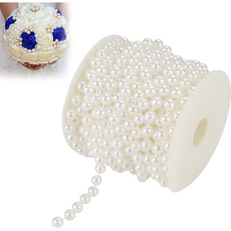 Guirlande perles mariage 10 m, 8 mm, chaîne perlée décor fête