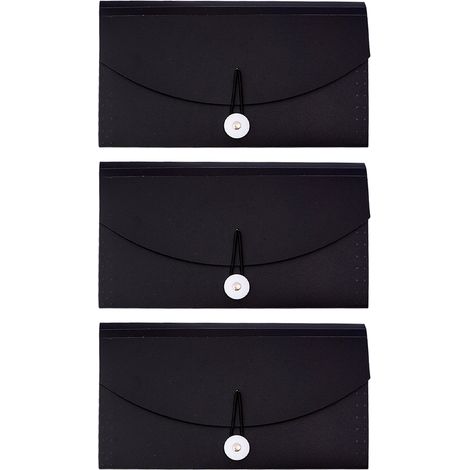 Dossier Pliable - Format A4 - Fermoir Élastique - Diviseurs Intégrés - 3 Pièces (1/5)