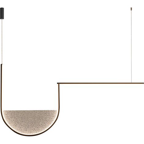 Suspension Luminaire LED 35W CCT Variable Noir Mat et Gris Zambelis 23170 - Switch 3000-4000K (1/2)