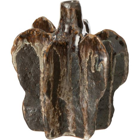 Vase Déco en Céramique "Naga" 15cm Marron