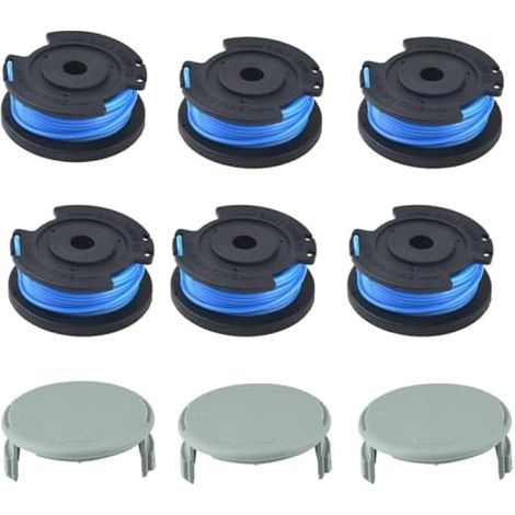 Bobine et ligne + couvercle pour débroussailleuse Karcher LTR 18-30 Accessoires de rechange (6 bobines + 3 capuchons de bobine) (1/5)