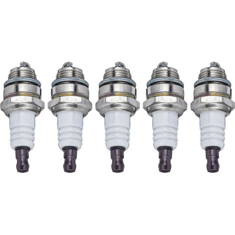 Set di 5 candele per motori a 2 tempi - L8RTF/BM6A/L7T - compatibili con decespugliatori, motoseghe e motocoltivatori (1/3)