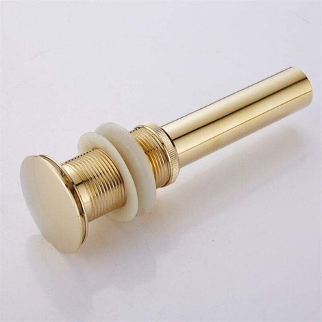 Moderne Pop-up Rétro Bouchon Bonde de Lavabo Vidange Clic-clac sans Trop-Plein en Laiton Bronzé Universel Valve Draineur d’Evier Vasque Siphon sans Trou de Débordement Poli- sans Trop-Plein (1/5)