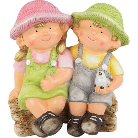 TrendLine Dekofigur Kinder 36 x 30 cm mehrfarbig Figur