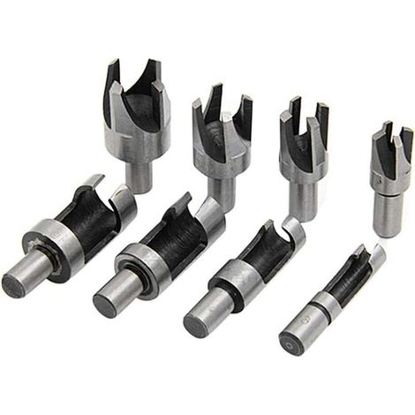 8pcs Cork Forets Wood Plug Outil De Coupe En Acier Au Carbone Griffe Cylindre Tenon Mèche Travail Du Bois, 6 Mm 10 Mm 13 Mm 16 Mm (1/5)