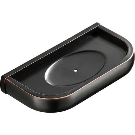 Porte-savon mural en laiton, porte-savon de salle de bain, accessoires de douche (noir) (1/5)