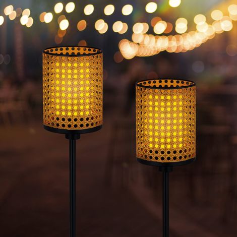 esotec Solar Stab-Windlichter SAMOA 2er Set Steckleuchte METALL outdoor 102867 (1/5)