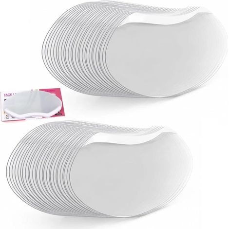 Boucliers de Douche Transparent,50 PCS Écran Facial Transparent