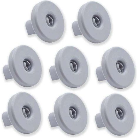 Lot de 8 roulettes pour panier inférieur pour lave-vaisselle Compatible avec Zanussi, Rex, Electrolux, AEG et modèles (1/4)