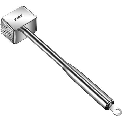 Attendrisseur en acier inoxydable 316, marteau à attendrir, marteau à viande — Convient pour le bœuf, le poulet et les steaks, passe au lave-vaisselle (1/5)