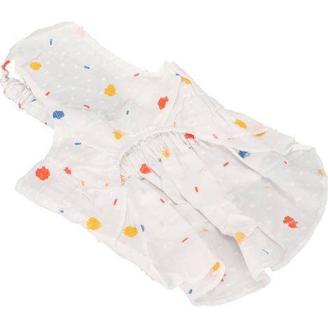 Jupe à bretelles pour chien, douce et respirante, robe d'été princesse pour animaux de compagnie, idéale pour les fêtes, les vacances, les mariages, la plage et les promenades quotidiennes (taille M). (1/5)