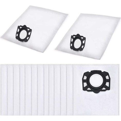 FENOPLASTICA15Pcs Sac Aspirateur, XU, Compatible avec le pour Karcher Sacs de rechange Aspirateurs WD2 Plus, Karcher WD 3, WD 3 Battery, KWD 1, KWD 2, KWD 3, MV 3, SE4001, SE4002, Sac Aspirateur Unive
