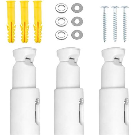 3 Pièces Fixation Seche Serviette, Supports Radiateur Mural Réglables Fixations Universelles pour Radiateur Sèche-Serviette Distance Réglable Convient pour Tout radiateur SDB Droit ou courbé