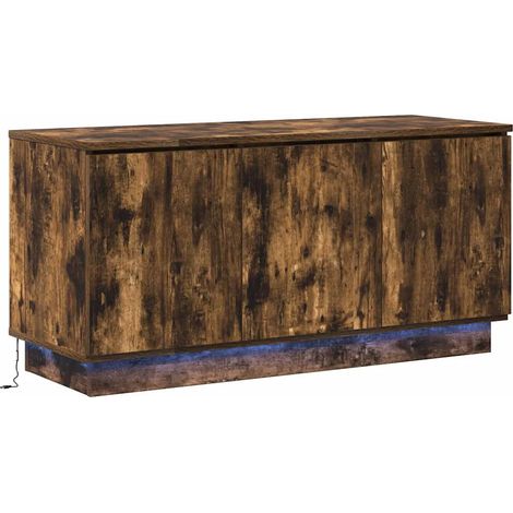 Porta TV rettangolare moderno pratico spazio di archiviazione 100 x 38 x 49 cm in legno multistrato rovere fumo 020052204