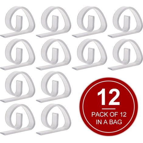 12 pinces à nappe en plastique transparent (1/5)