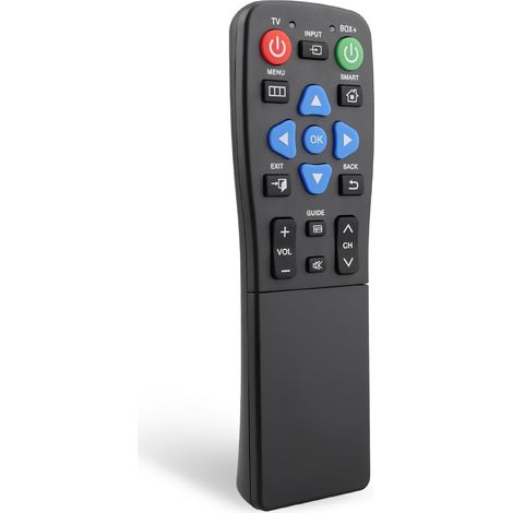 Fernbedienung für Set-Top-Boxen mit großen Tasten, Fernbedienung für Senioren, 2-in-1 Universalfernbedienung, speziell für Senioren entwickelt. (1/4)